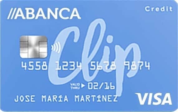 Producto Tarjeta de crédito Visa Clip Abanca de ABANCA